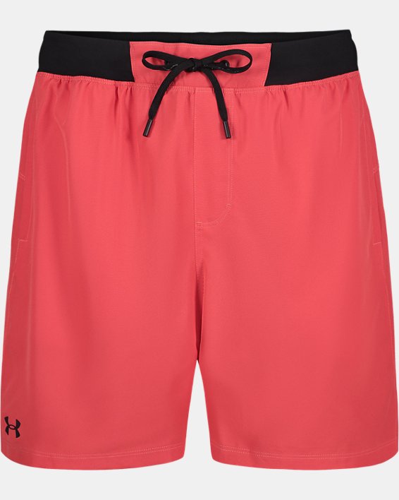 Men's UA Comfort Waistband Notch Shorts, Red, pdpMainDesktop image number 5